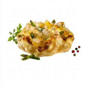 Hojaldre de Espárragos y Vieira